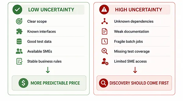 What makes COBOL modernization pricing predictable