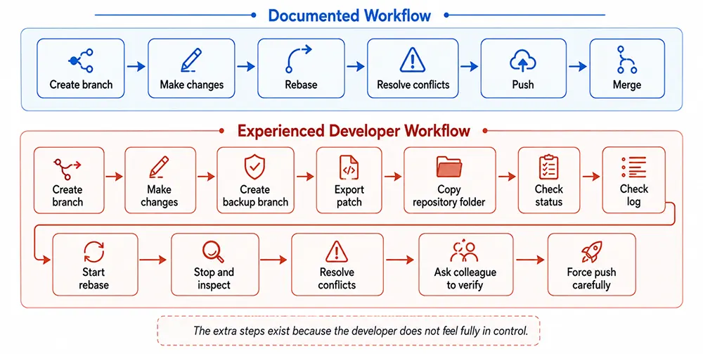 The Documented Workflow and the Real Workflow